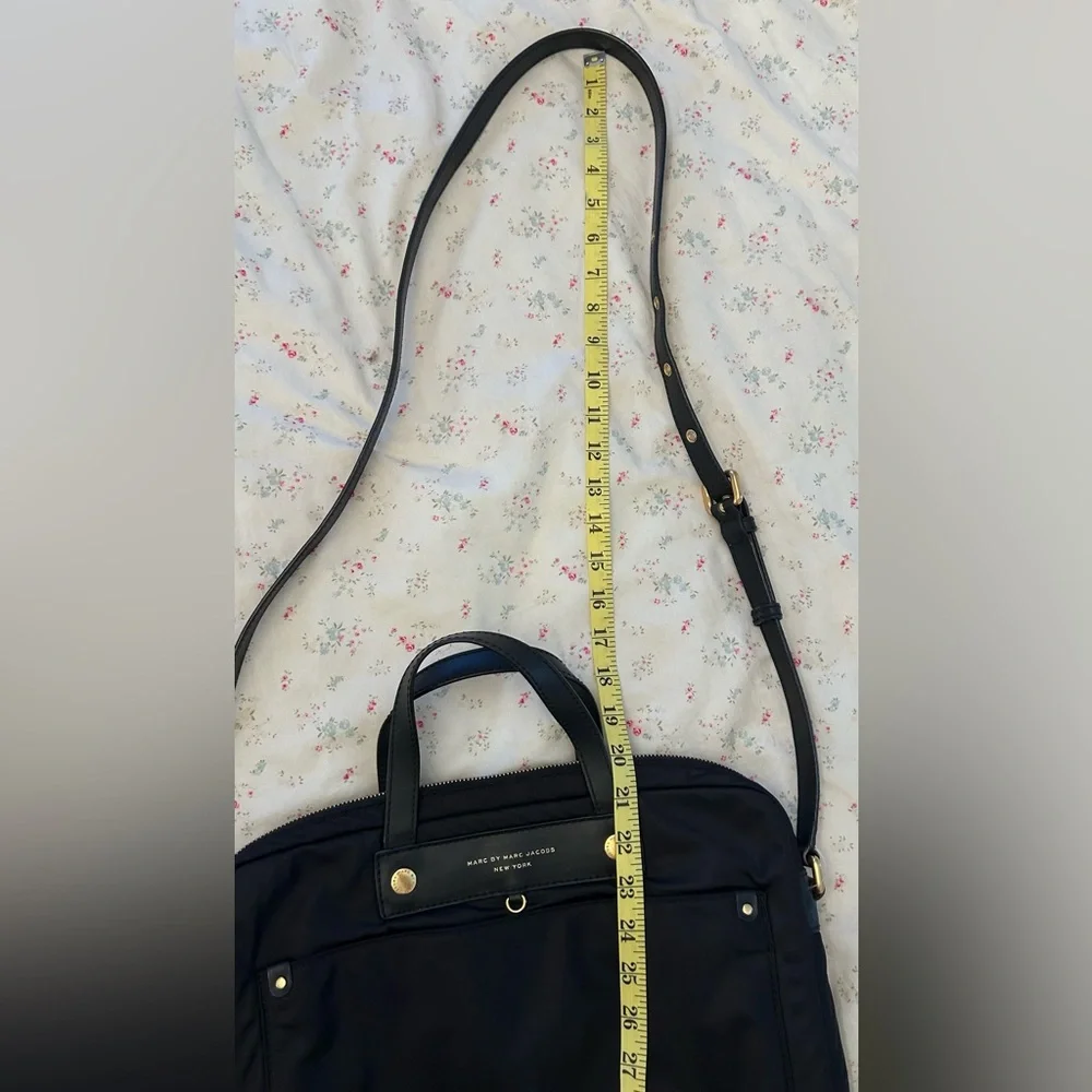 Marc by Marc Jacobs Black Laptop Bag with Gold Hardware
